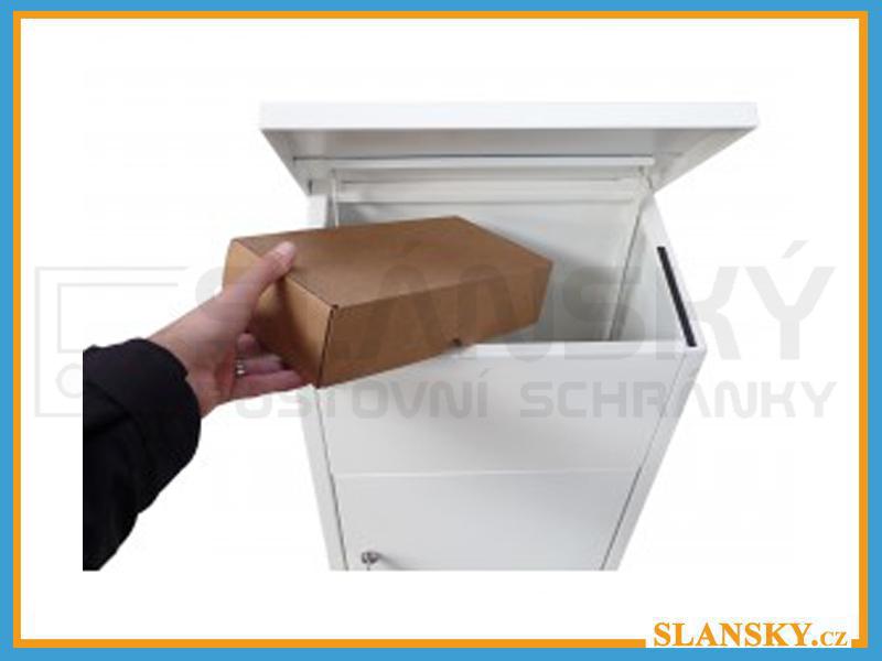 Parcel box (schránka na balíky) výšky 1060 mm - volně stojící - RAL 9005 černá