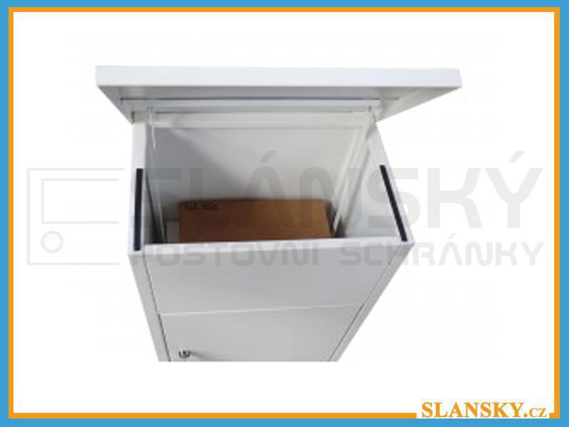 Parcel box (schránka na balíky) výšky 1060 mm - volně stojící - RAL 9005 černá