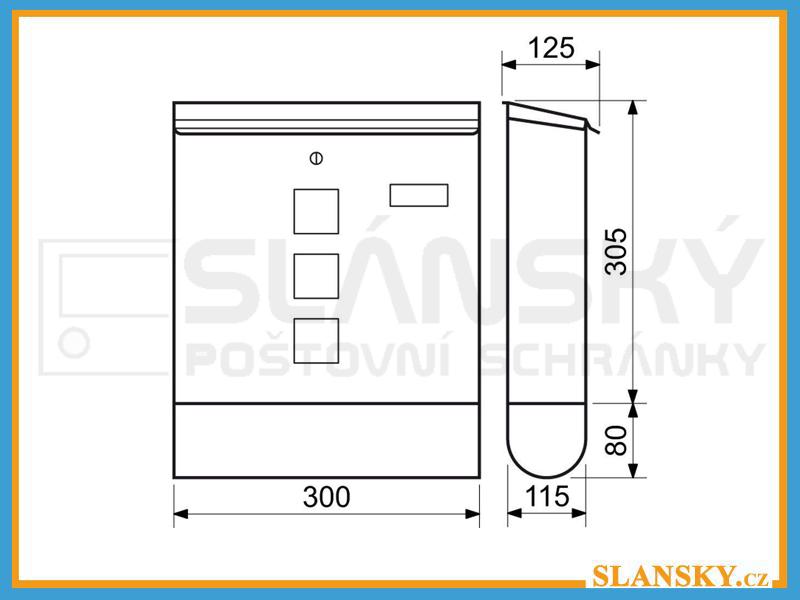 Poštovní schránka BK 203 N nerez
