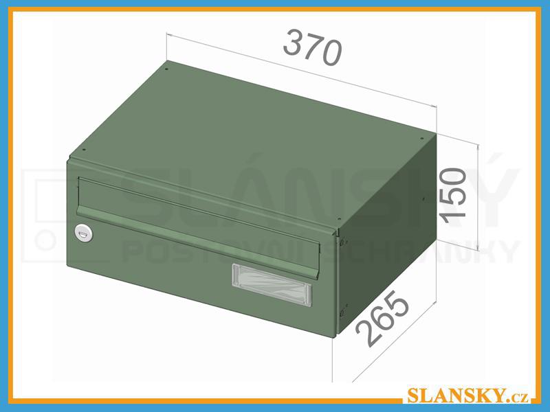Poštovní schránka B-015 EXTRA - RAL 9005 černá