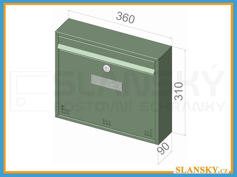 Poštovní schránka H-012 EXTRA - RAL 7035 světle šedá