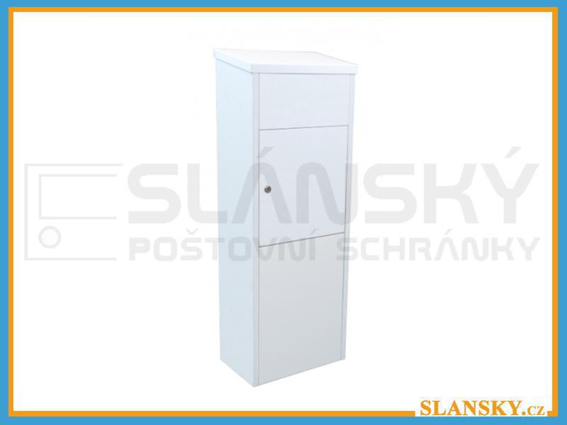 Parcel box (schránka na balíky) výšky 1060 mm - volně stojící - RAL 9016 bílá