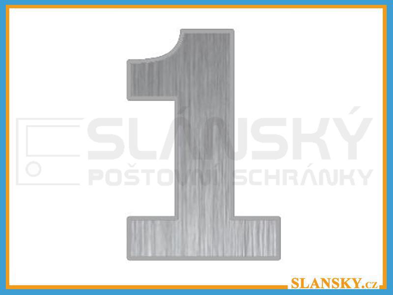 Domovní NEREZOVÉ číslo popisné výška 150 mm SLÁNSKÝ č.1