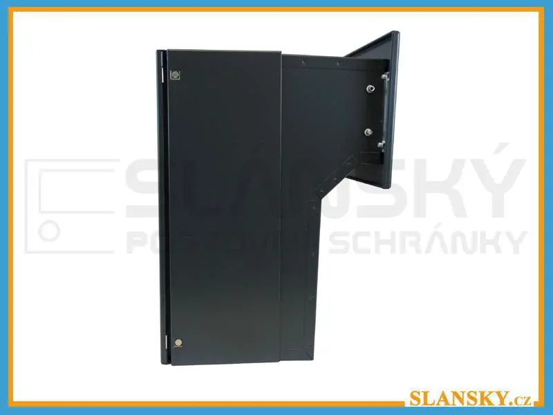 Poštovní schránka F-041 do sloupku + čelní deska bez jmenovky ČD-4 - RAL 7016 