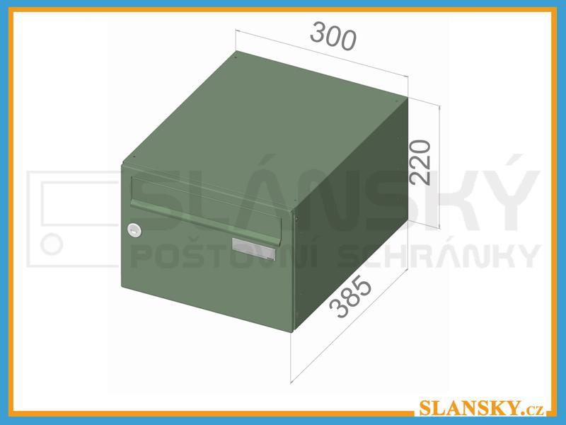 Poštovní schránka B-21 - RAL 7035