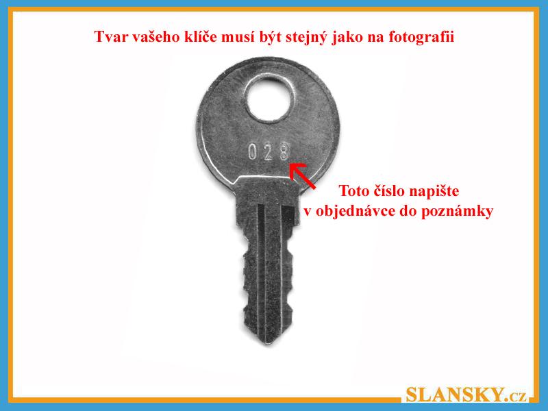 S - Náhradní klíč k poštovní schránce dle čísla