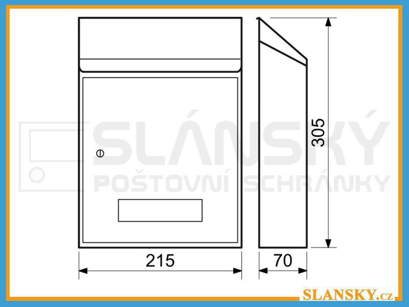Poštovní schránka BK 33 CM černá 