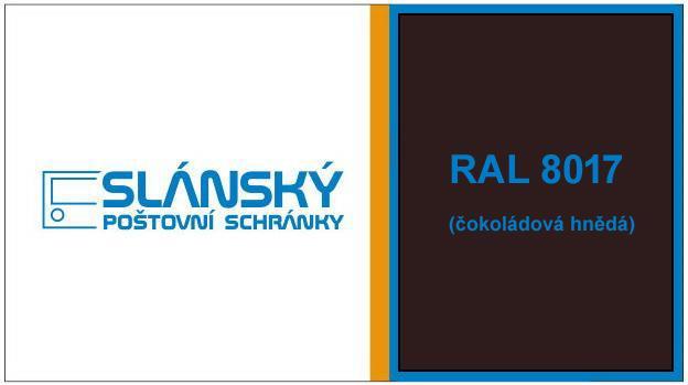 Poštovní schránka A-01 k zazdění do sloupku + orámování L profilem - RAL 8017 hnědá