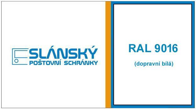 Poštovní schránka A-01 k zazdění do sloupku + orámování L profilem - RAL 9016 bílá