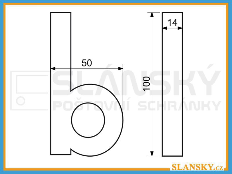Domovní písmena 3D antracit - b