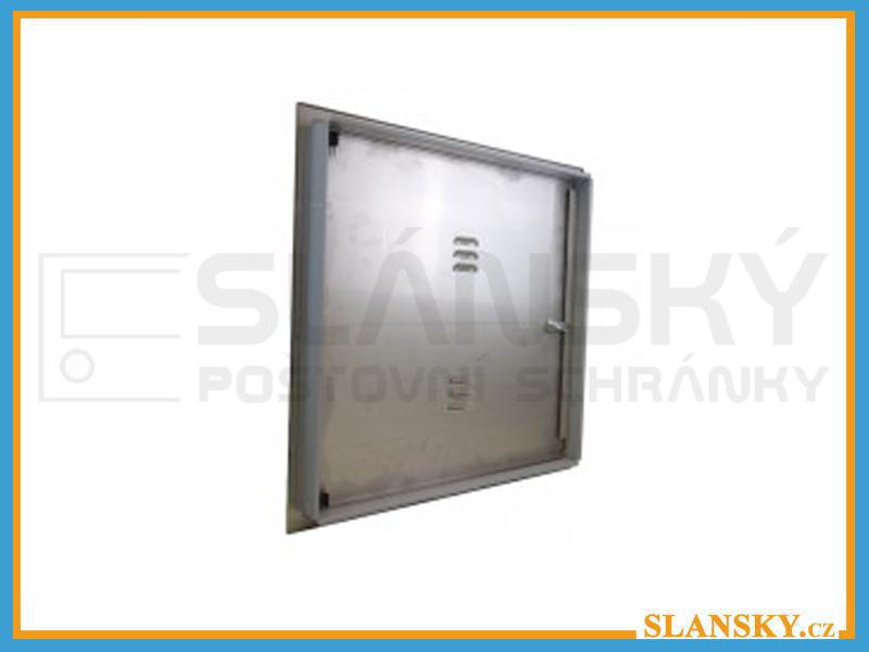 Revizní dvířka na plynoměr s větracími žebry - HUP - 580x580 mm - NEREZ