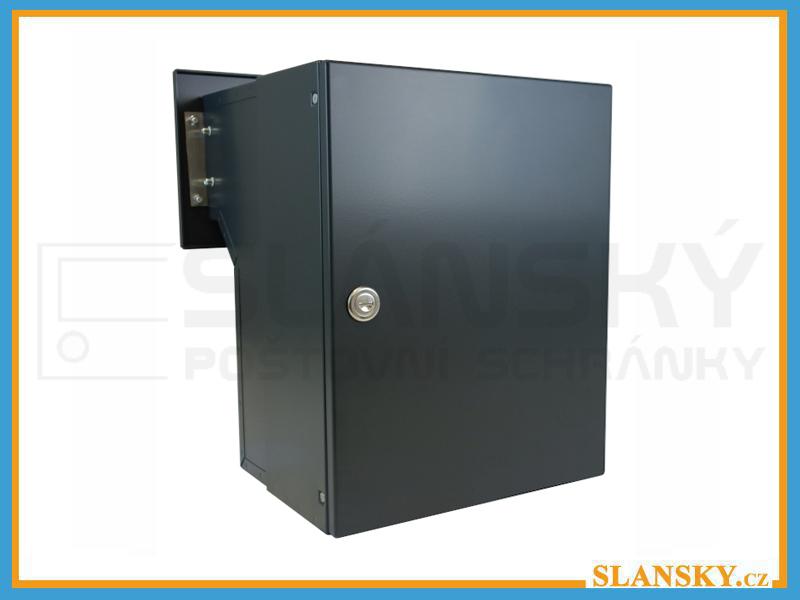 Poštovní schránka F-046 do sloupku + čelní deska bez jmenovky ČD-46 - 7016