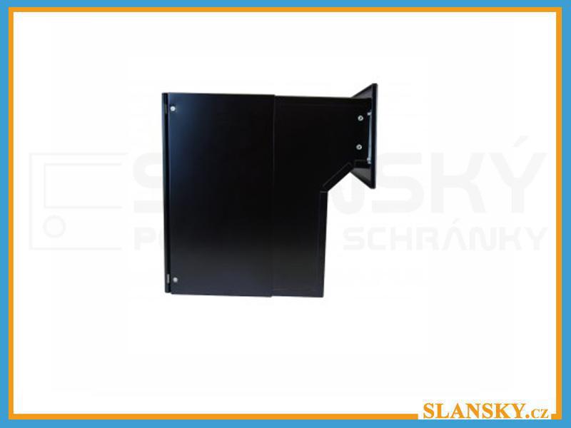 Poštovní schránka F-042 k zazdění do sloupku + čelní deska s 2x zvonkem ČD-3 - RAL 9005