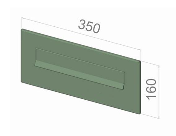 Čelní deska bez jmenovky ČD-4 k poštovní schránce do sloupku - NEREZ