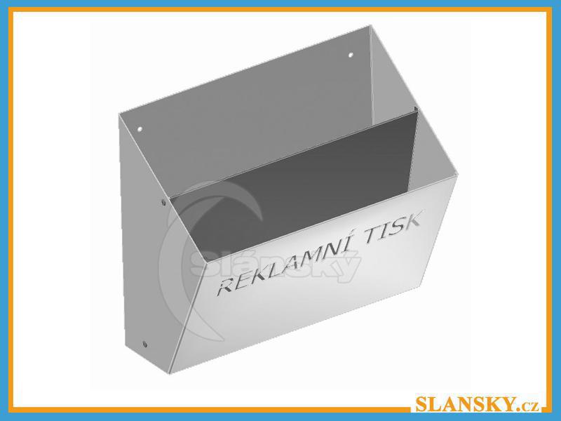 Závěsný nástěnný děrovaný košík s nápisem - NEREZ