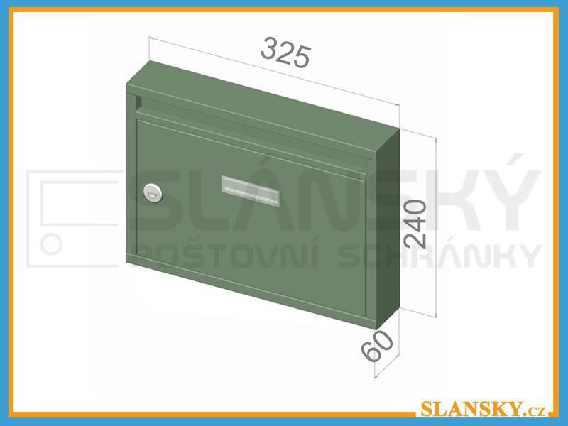 Poštovní schránka E-01 BASIC s otvory paneláková PAVEL - RAL 8017 hnědá