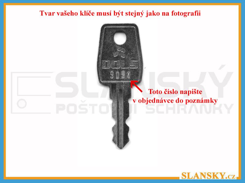 DOLS - náhradní klíč k poštovní schránce dle čísla