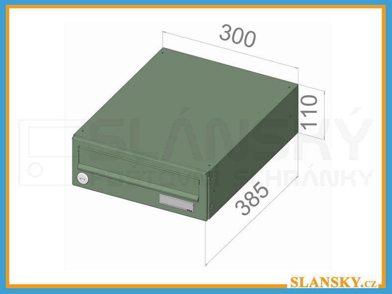 Poštovní schránka B-01 EXTRA - RAL 7040 šedá