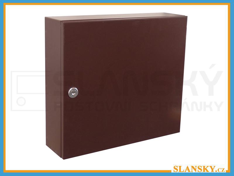 Uzamykatelná schránka ke dveřnímu vhozu - RAL 8017 hnědá
