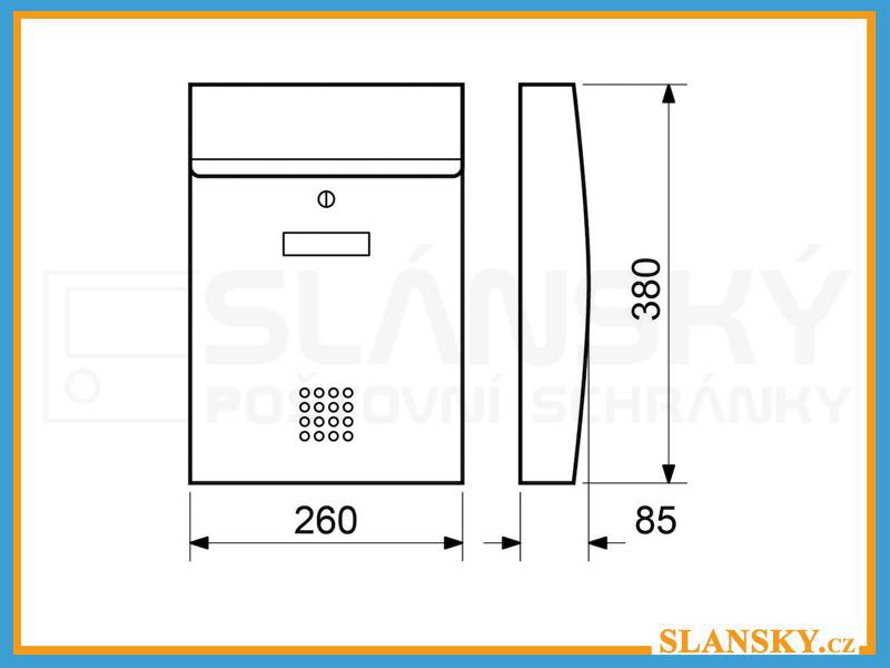 Poštovní schránka BK 05 AM antracit