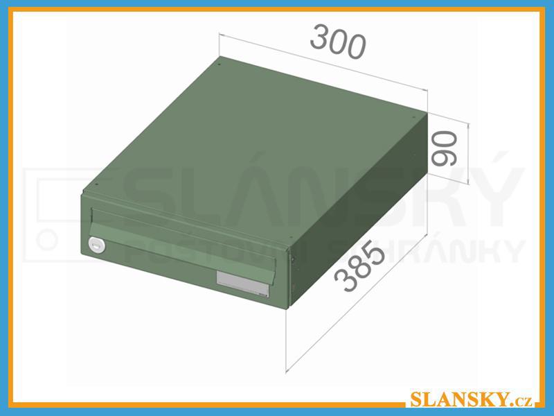 Poštovní schránka B-019 - NEREZ / RAL 7040 šedá