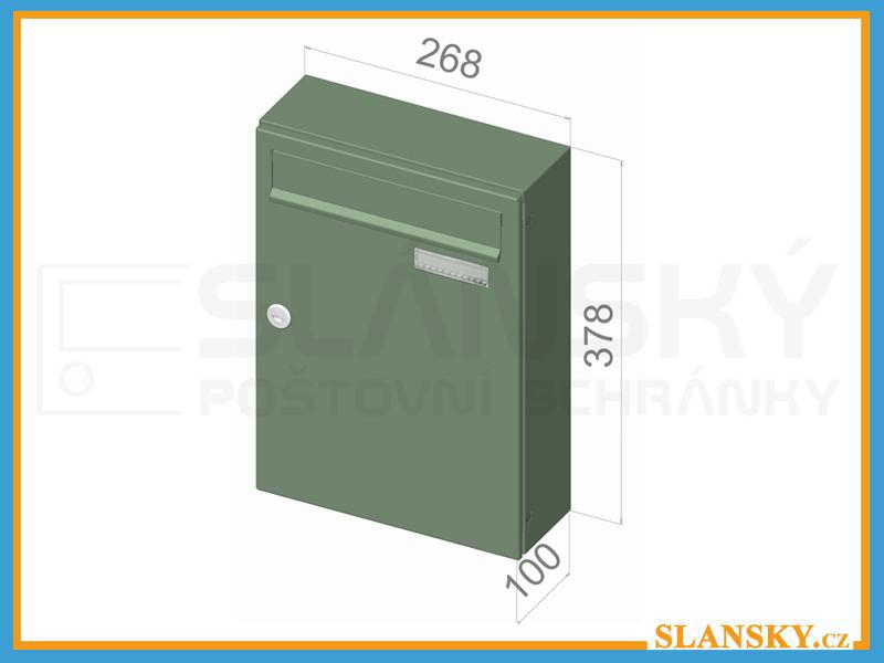 Poštovní schránka C-01 - NEREZ / RAL 7040