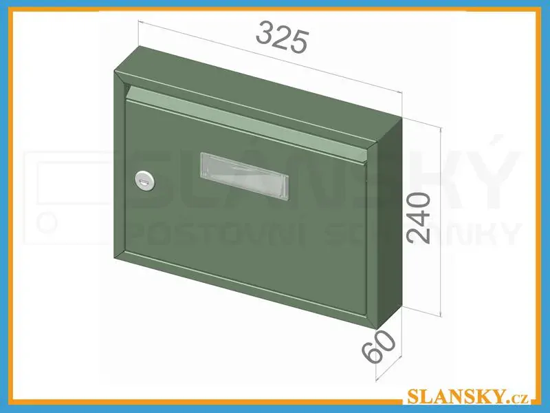 Poštovní schránka E-01 EXTRA paneláková - RAL 7035 světle šedá