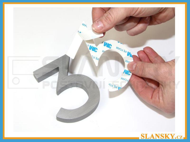 Domovní čísla 3D černá - č.0