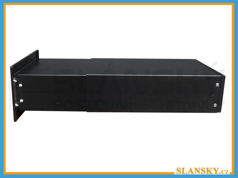 Poštovní schránka B-042 rovná k zazdění do sloupku + čelní deska se jmenovkou ČD-1 - RAL 9005