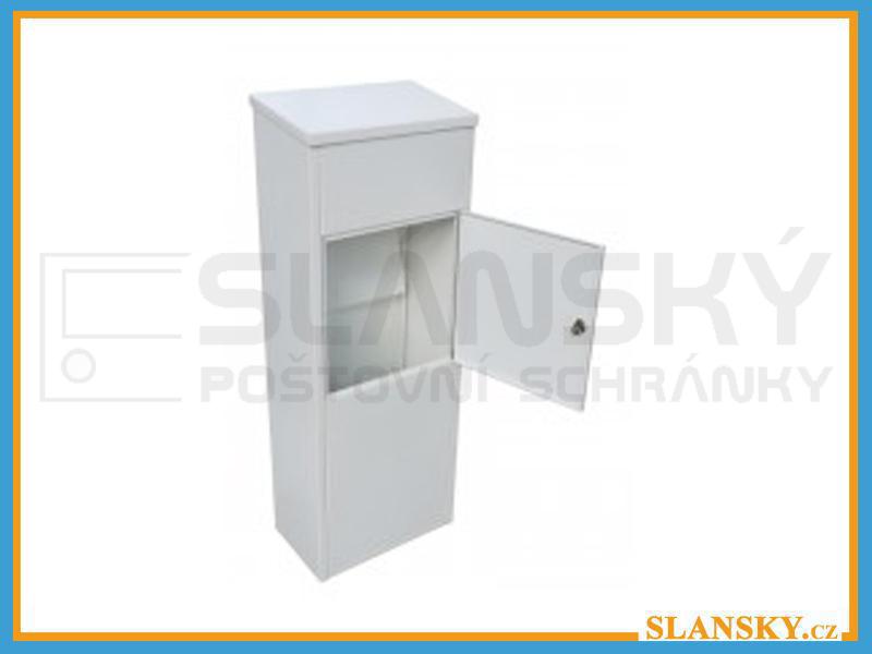 Parcel box (schránka na balíky) výšky 1060 mm - volně stojící - RAL 9016 bílá