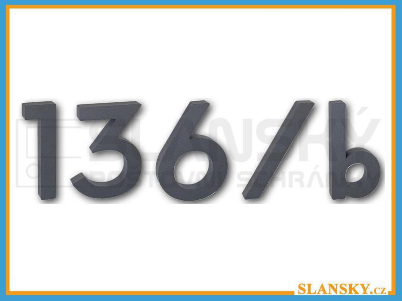 Domovní čísla 3D antracit - č. 0