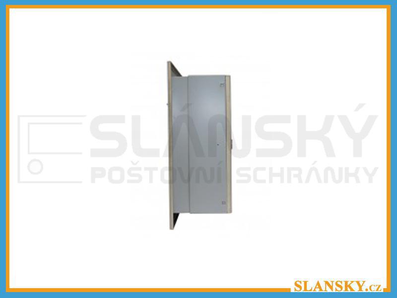 Poštovní schránka A041 k zazdění do sloupku + čelní deska bez jmenovky - NEREZ