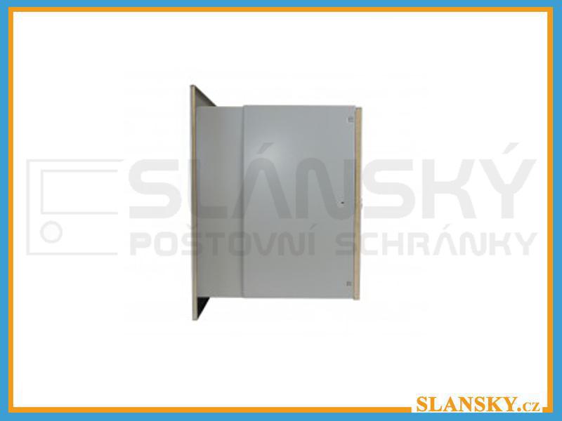 Poštovní schránka A042 k zazdění do sloupku + čelní deska se jmenovkou - NEREZ