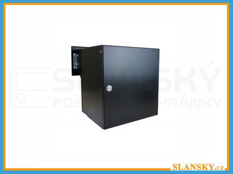 Poštovní schránka F-042 k zazdění do sloupku + čelní deska se jmenovkou ČD-1 - RAL 9005