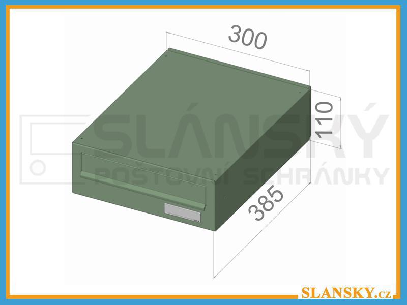Poštovní schránka B-02 BASIC - RAL 8017 hnědá