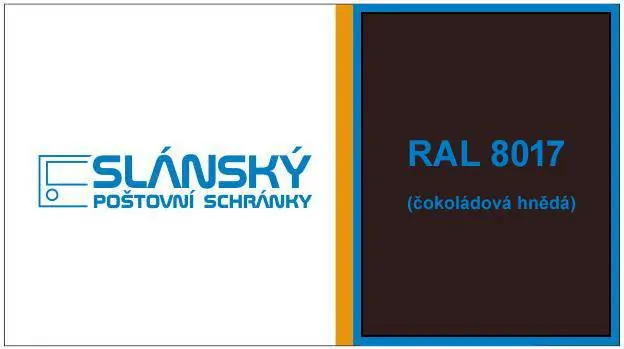 Poštovní schránka E-01 EXTRA paneláková - RAL 8017 hnědá