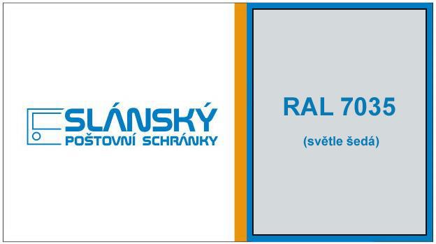 Poštovní schránka A-02 do plotu a branky - RAL 7035 šedá