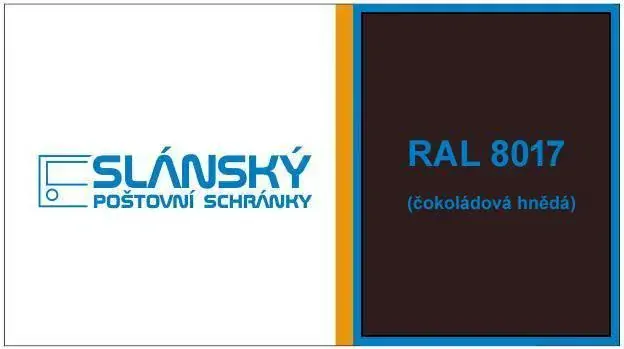 Poštovní schránka C-050 s vhozem do plotu a branky - RAL 8017 hnědá
