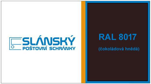 Poštovní schránka B-02 BASIC - RAL 8017 hnědá