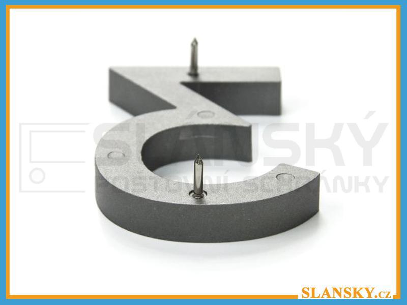 Domovní čísla 3D černá - č.8