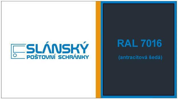 Poštovní schránka F-041 k zazdění do sloupku + čelní deska s 2x zvonkem ČD-3 - RAL 7016