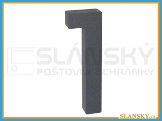Domovní čísla 3D antracit - č. 1