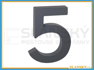 Domovní čísla 3D antracit - č. 5