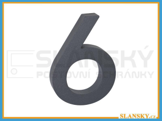 Domovní čísla 3D antracit - č. 6