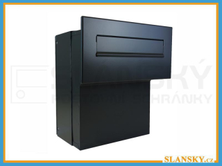 Poštovní schránka F-046 do sloupku + čelní deska bez jmenovky ČD-46 - 9005