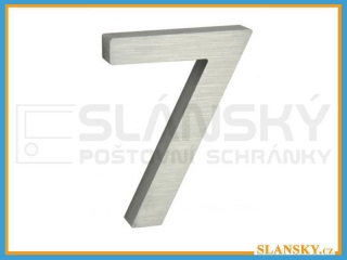 Domovní čísla 3D stříbrná - č.7