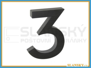 Domovní čísla 3D černá - č.3