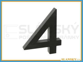 Domovní čísla 3D černá - č.4