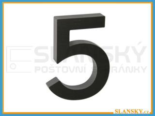 Domovní čísla 3D černá - č.5